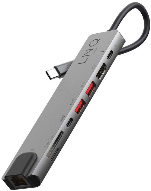 Hub USB Linq USB Type-C 8-w-1 (LQ48010) - obraz 1