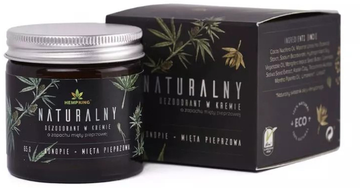 Натуральний дезодорант для чоловіків Hempking Перцева м'ята 65 г (5903636627465) - зображення 1