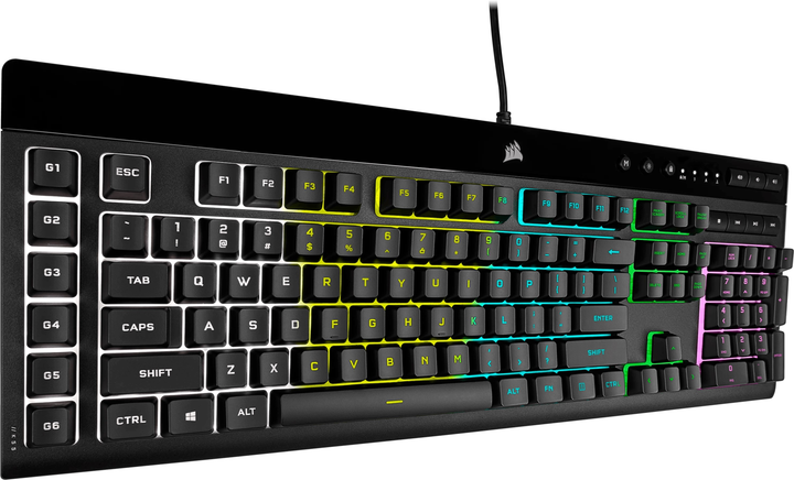 Клавіатура дротова Corsair K55 Pro RGB USB Black (CH-9226765-NA) - зображення 6