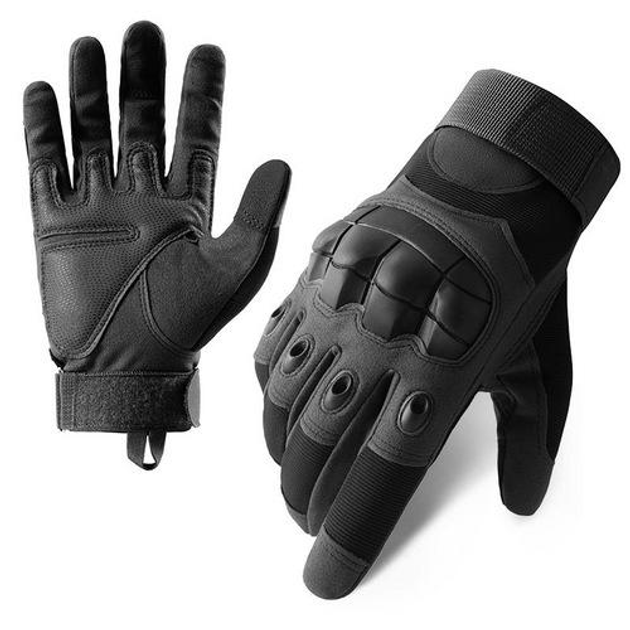 Рукавички тактичні сенсорні BDA; M/8; Ворон. Універсальні тактичні рукавички з пальцями. Армійські рукавички - зображення 2