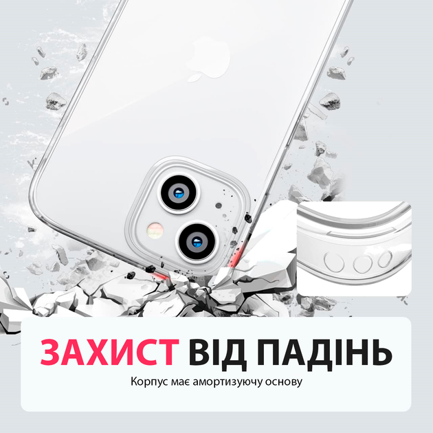 Чехол FlexGear с полной защитой для iPhone 13 Mini и 2 защитных стекла для экрана - Crystal Clear (502307116-X002YK1G03) - Фото 5 Чехол FlexGear с полной защитой для iPhone 13 Mini и 2 защитных стекла для экрана - Crystal Clear (502307116-X002YK1G03) - изображение 5