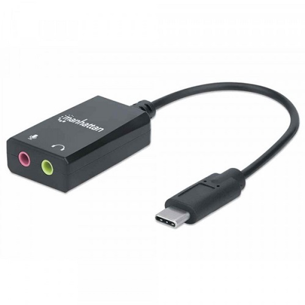Звуковая плата USB Type-C 2.1 Manhattan 153317 Channel черный - изображение 1