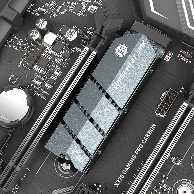 Радиатор алюминиевый Jeyi для SSD M2 2280, серый - изображение 6