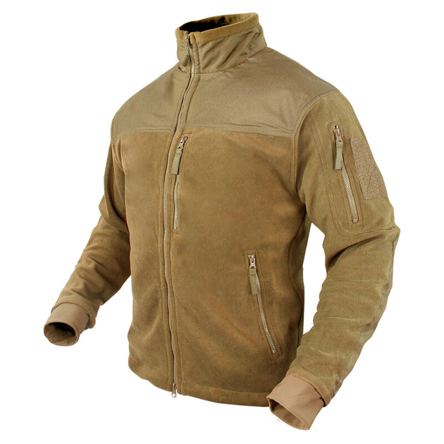 Тактическая куртка флисовая Condor ALPHA Mirco Fleece Jacket 601 X-Large, Coyote Brown - изображение 1