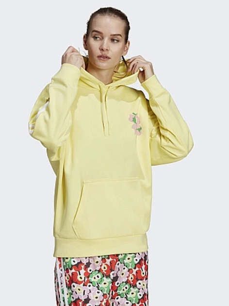 Bluza damska z kapturem kangurka Adidas Mmk HC4186 S Żółta (4065423191274) - obraz 3