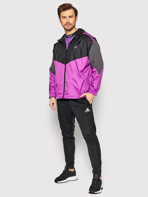 Kurtka wiatrówka męska sportowa adidas Lightning Wb HE4711 L Fioletowa (4065424693562) - obraz 3