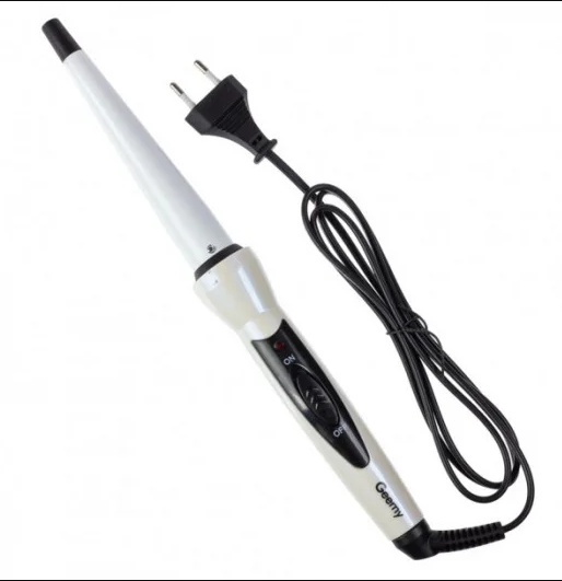 Конусна плойка для волосся з керамічним покриттям Geemy GM-2815 White/Black - зображення 10