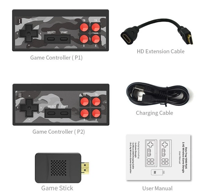 Бездротова ігрова консоль приставка HDMI 4k Y2 HD Plus з ретро іграми Dendy Nintendo DataFrog - Фото 8 Бездротова ігрова консоль приставка HDMI 4k Y2 HD Plus з ретро іграми Dendy Nintendo DataFrog - зображення 8
