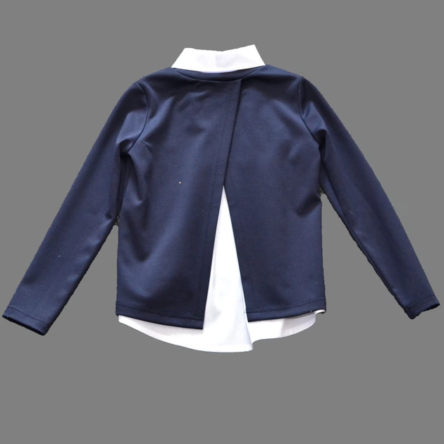 Блуза с регланом для девочки Hawk Kids PR3 140 Белый Синий - Фото 3 Блуза с регланом для девочки Hawk Kids PR3 140 Белый Синий - изображение 3