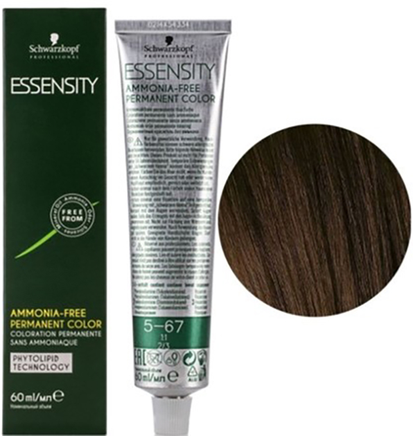 Farba dla włosów bez amoniaku Schwarzkopf Essensity Permanent Color Ammonia Free 4.62 Średnio brązowy popiół czekoladowy 60 ml (4045787598872) - obraz 1