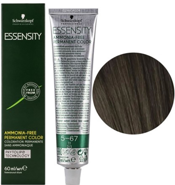 Farba dla włosów bez amoniaku Schwarzkopf Essensity Permanent Color Ammonia Free 5.31 Jasnobrązowy matowy sandre 60 ml (4045787599510) - obraz 1