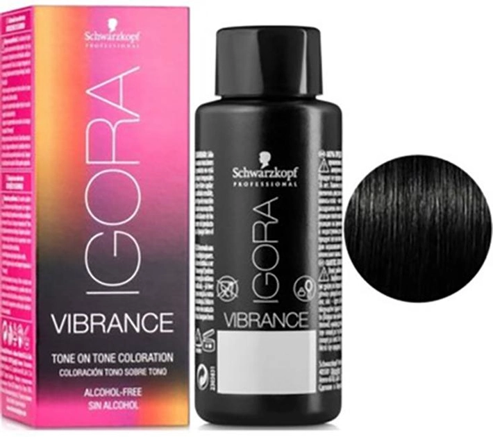 Фарба для волосся Schwarzkopf Igora Vibrance 1-0 Чорний 60ml (7702045559965) - зображення 1