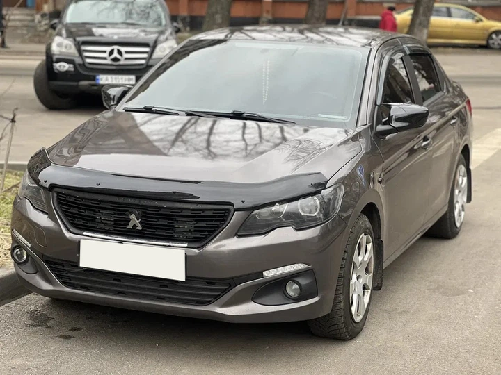 Дефлектор капота 2017-2023 (EuroCap) для Peugeot 301 - изображение 3