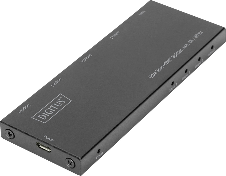 Czarny rozdzielacz Digitus HDMI 4K (DS-45323) - obraz 2