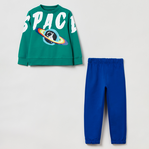 Komplet (bluza + spodnie) dla dzieci OVS Jogging Set Columbia 1816214 122 cm Zielony (8056781485798) - obraz 1