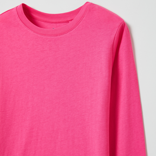 Koszulka z długim rękawem młodzieżowa dziewczęca OVS T-Shirt L/S Solid Pink 1817812 152 cm Różowa (8056781514481) - obraz 3