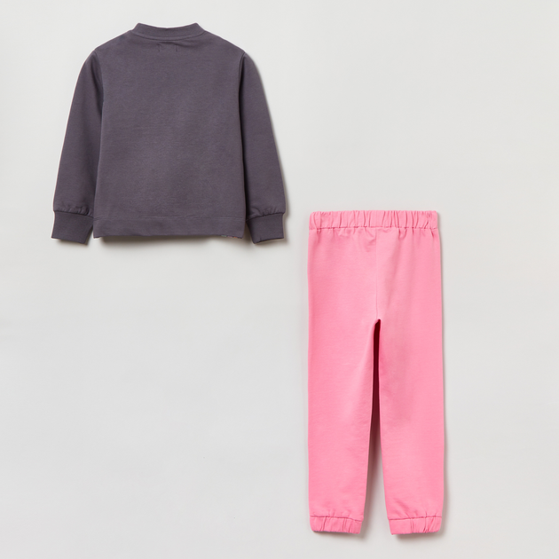 Komplet (bluza + spodnie) dla dzieci OVS Jogging W/Pr Prism Pink 1822304 122 cm Różowy (8056781591581) - obraz 2
