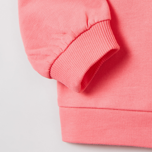 Bluza bez kaptura dziewczęca OVS Round Neck S Shell Pink 1817429 86 cm Różowa (8056781509043) - obraz 3