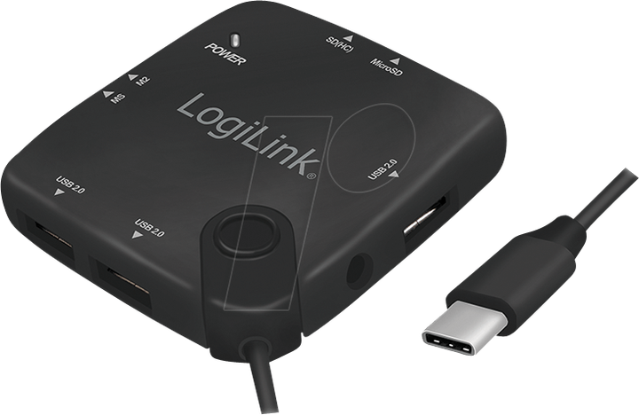 USB-хаб Logilink USB Type-C 7-in-1 (4052792053111) - зображення 1