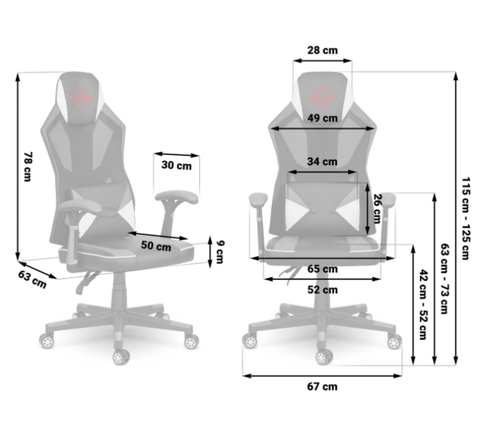 Геймерское кресло Shiro Black-white - Фото 7 Геймерское кресло Shiro Black-white - изображение 7