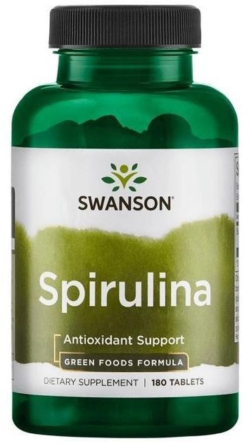 Suplement diety Swanson Spirulina 500 mg 180 tabletek (87614060101) - obraz 1