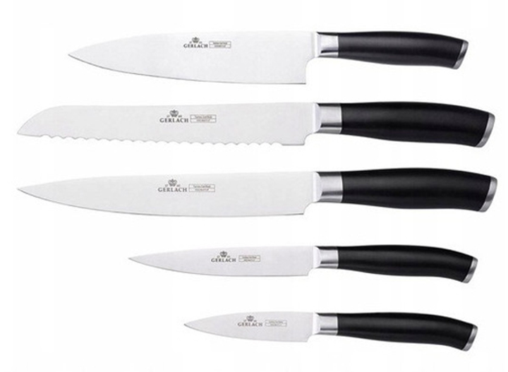 Zestaw noży Gerlach Deco Black w bloku 6 elementów (5901035500006) - obraz 2