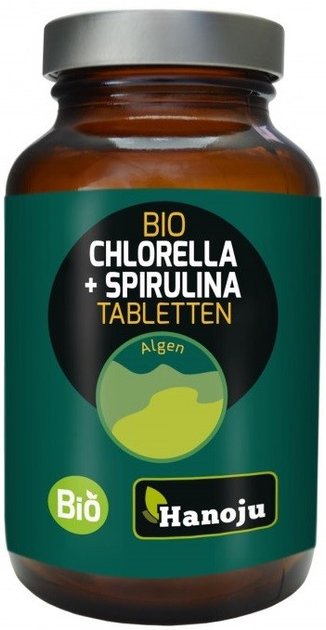 Hanoju Spirulina Bio Chlorella Bio 400 mg 300 tabletek (4260370999441) - obraz 1