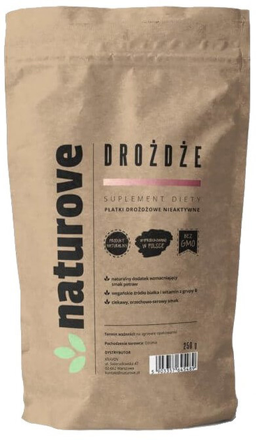 Naturove Płatki Drożdżowe nieaktywne 250 g (5903357645489) - obraz 1