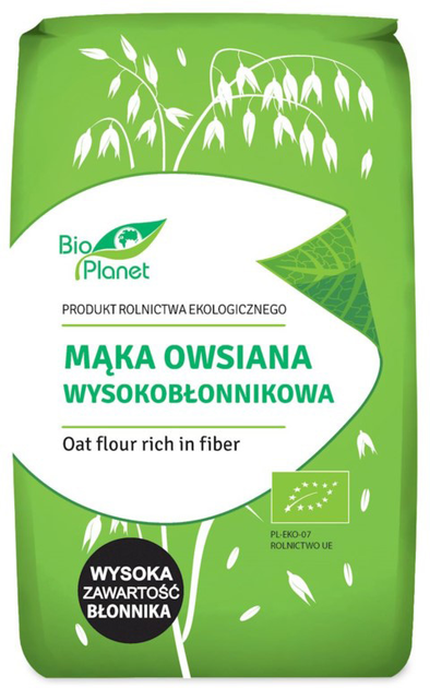 BIO PLANET Mąka owsiana wysokobiałkowa BIO 400 g (5902983785736) - obraz 1