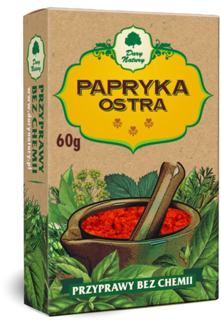 Dary Natury Papryka Ostra 60 g Poprawia Metabolizm (5902741001344) - obraz 1