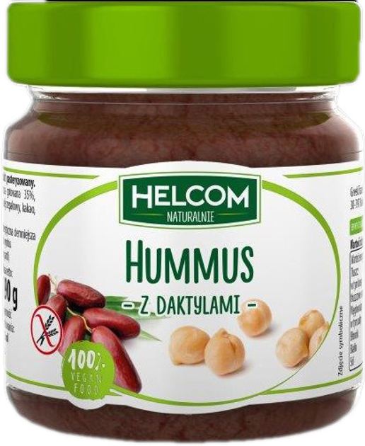 Helcom Humus z daktylami bez cukru 200 g (5902166730546) - obraz 1