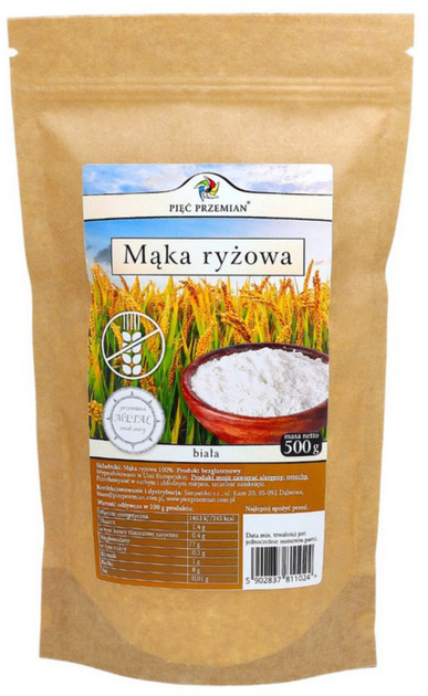 Pięć przemian Mąka Ryżowa biała 500 g (5902837811024) - obraz 1