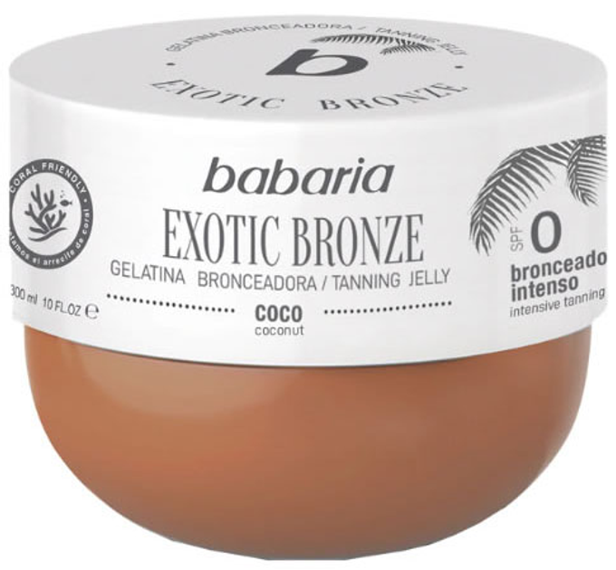 Galaretka kokosowa do opalania Babaria Exotic Bronze Tanning Jelly Spf 0 Coconut 300 ml (8410412490115) - obraz 1