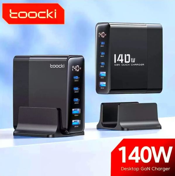 Зарядний пристрій Toocki Desktop Gan Charger 140W – фото, відгуки