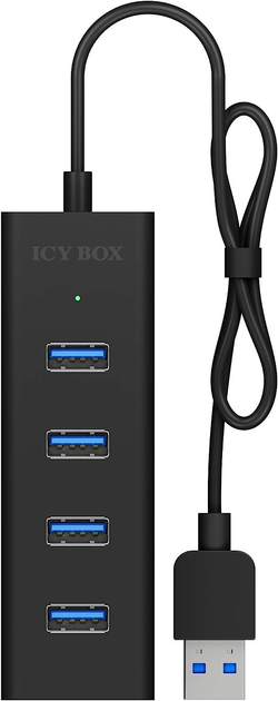 Hub USB Icy Box USB 3.0 4-w-1 (IB-HUB1409-U3) - obraz 2