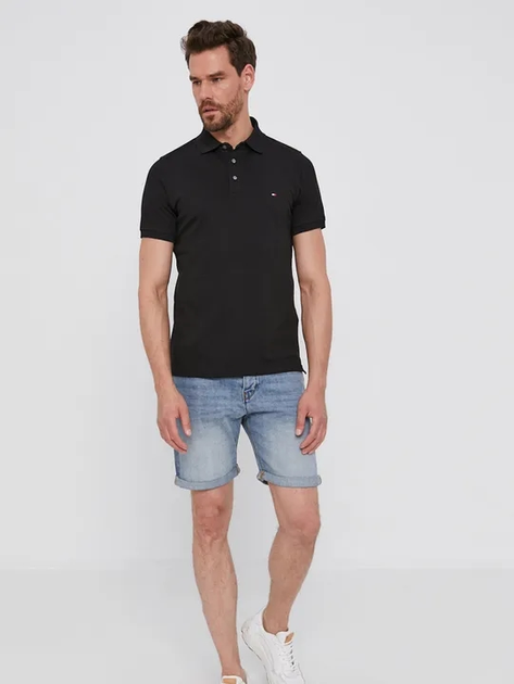 Koszulka polo męska Tommy Hilfiger MW0MW17770-BDS L Czarna (8720113850225) - obraz 3