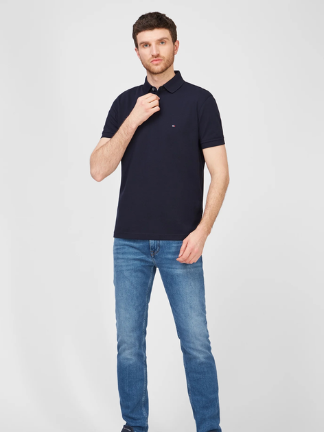 Поло довге чоловіче Tommy Hilfiger MW0MW17770-DW5 L Темно-синє (8720113825629) - зображення 3