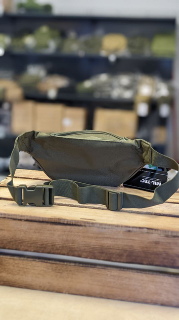 Сумка поясная Олива Mil-Tec GURTELTASCHE FANNY PACK OLIV (13512001) - изображение 5