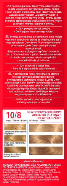 Farba do włosów Londa Professional Color 10/8 Platinum Silver (3614228816878) - obraz 3