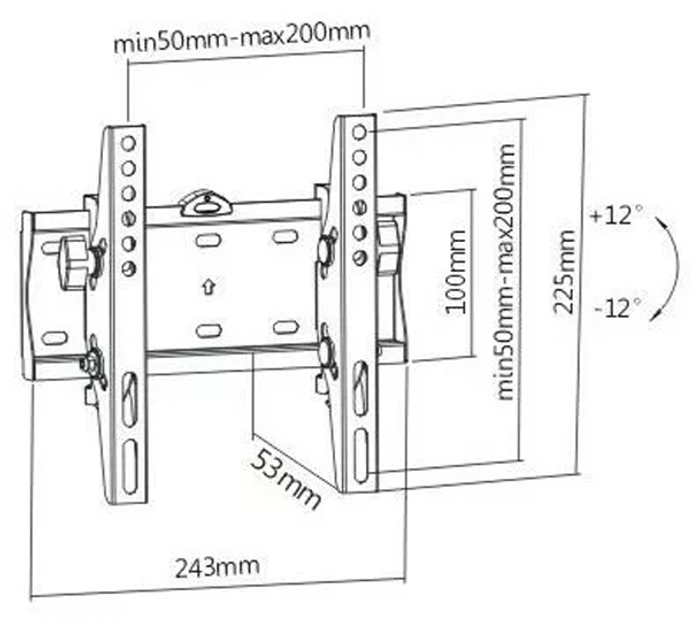 Кронштейн для телевізора Gembird WM-42T-02 23" - 42" - зображення 4