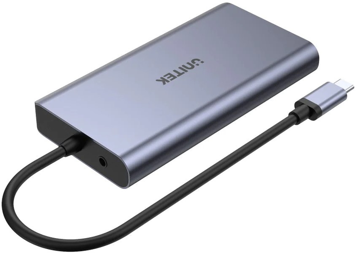 Hub USB Unitek USB Type-C 8-w-1 (D1019B) - obraz 2