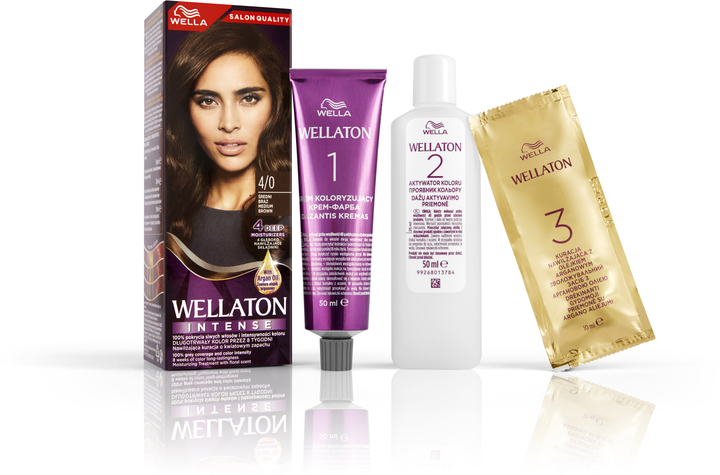 Farba do włosów Wella Wellaton Intense 4/0 Średni Brąz 110 ml (4056800023035) - obraz 4