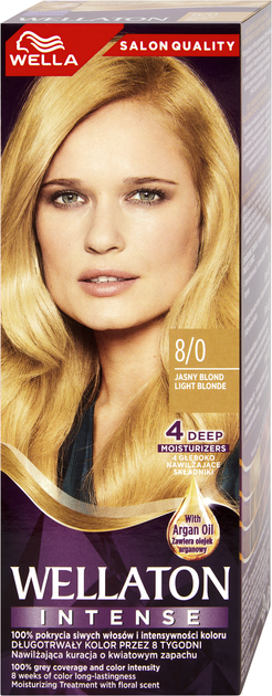 Крем-фарба для волосся Wella Wellaton Intense 8/0 Light Blonde 110 мл (4056800023165) - зображення 1