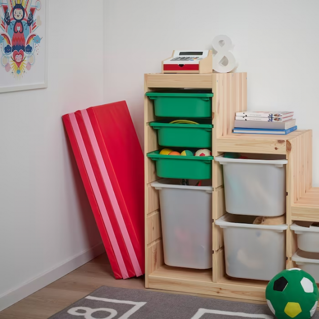 Складной гимнастический коврик IKEA PLUFSIG ПЛУФСИГ 505.522.73 красный/розовый - изображение 2