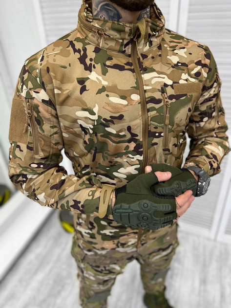 Чоловіча Демісезонна Куртка SoftShell з Флісовою підкладкою мультикам розмір 2XL - зображення 1