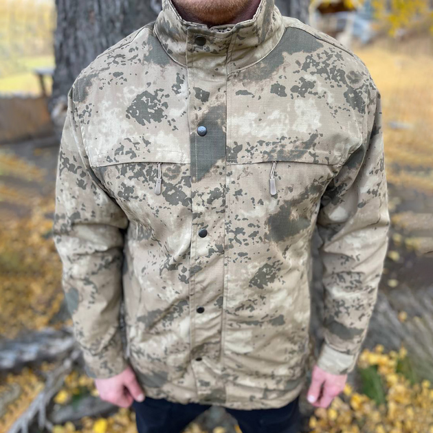Чоловіча демісезонна Куртка Ripstop з капюшоном та високою горловиною камуфляж розмір XL - зображення 1