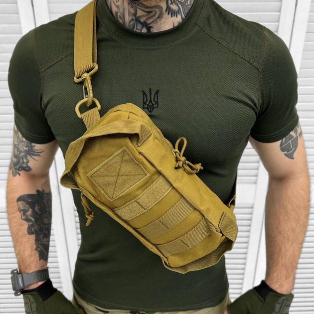 Бананка з системою Molle 26х13х6 см / Поясна сумка Cordura койот - зображення 1