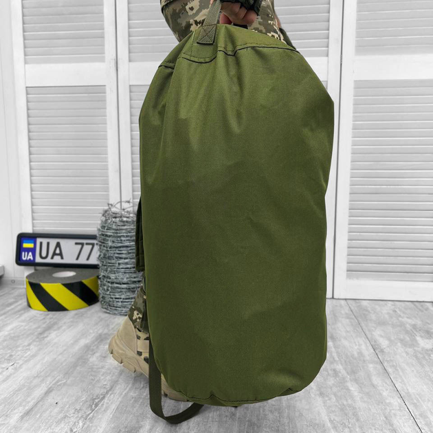 Прочная Сумка - Рюкзак для транспортировки вещей 45л / Водонепроницаемый Баул Cordura олива - изображение 2
