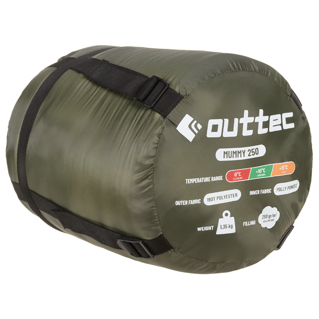 Спальний мішок кокон Outtec Mummy хакі спальник-кокон для кемпінгу міцний - Фото 12 Спальний мішок кокон Outtec Mummy хакі спальник-кокон для кемпінгу міцний - зображення 12