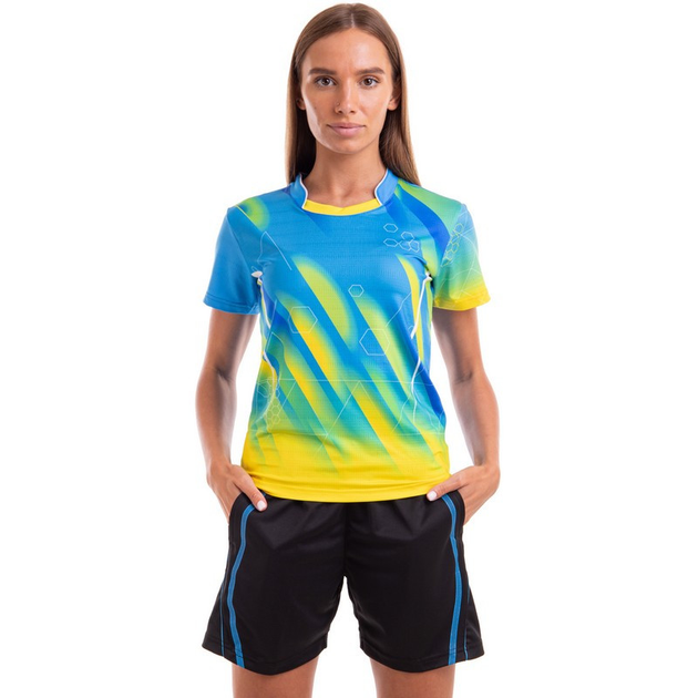 Форма волейбольная женская Zelart 1839B размер S рост 145-150 см Yellow-Blue 